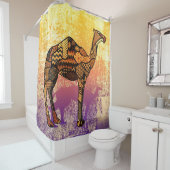 Abstracte Collage Ozzy de Camel ID102 Douchegordijn (In situ)