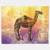 Abstracte Collage Ozzy de Camel ID102 Fleece Deken (Voorkant (Horizontaal))