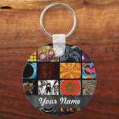 Abstracte collage sleutelhanger (Voorkant)
