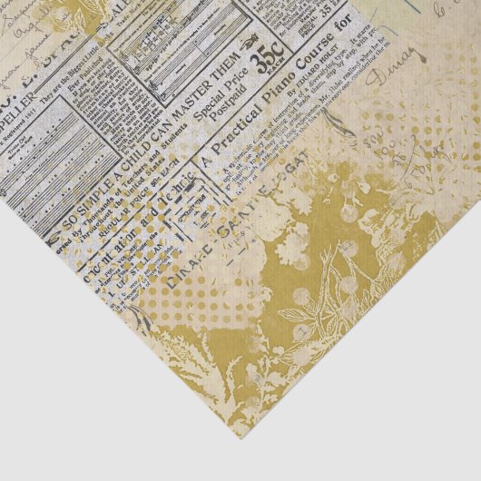 Abstracte collage tissuepapier (Detail)