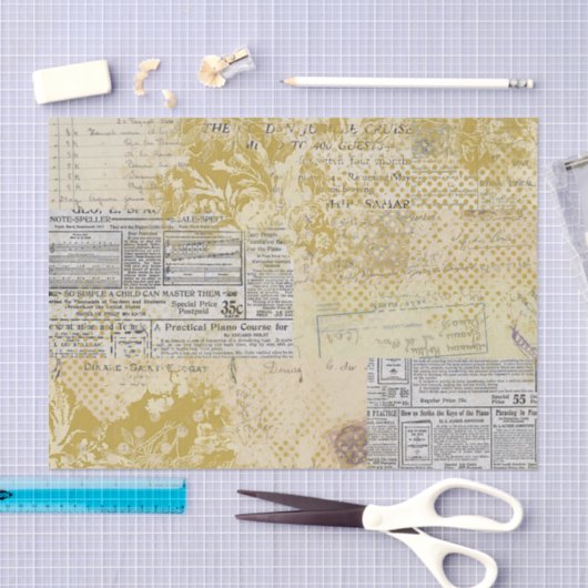 Abstracte collage tissuepapier (Craft)