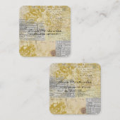 Abstracte collage vierkante visitekaartje (Voorkant / Achterkant)