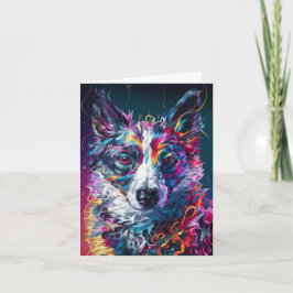 Abstracte Collie Dog Blank Kaart