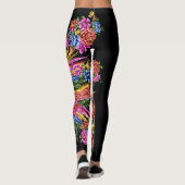 abstracte cologe florale legginen leggings (Achterkant)