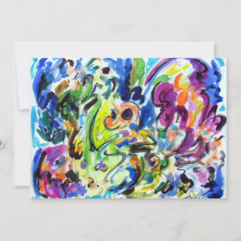 Abstracte "Color Whirl"-uitnodiging Kaart