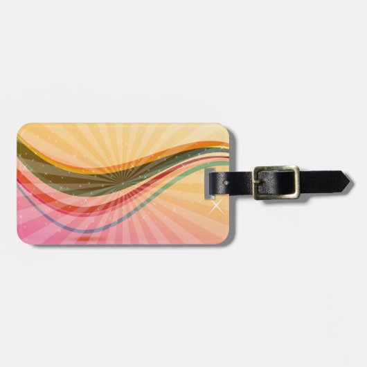 ABSTRACTE COLORS BAG LABEL SJABLOON BAGAGELABEL (Voorkant horizontaal)