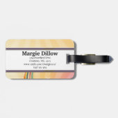 ABSTRACTE COLORS BAG LABEL SJABLOON BAGAGELABEL (Achterkant horizontaal)