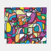 Abstracte Colors Blanket Fleece Deken (Voorkant (Horizontaal))