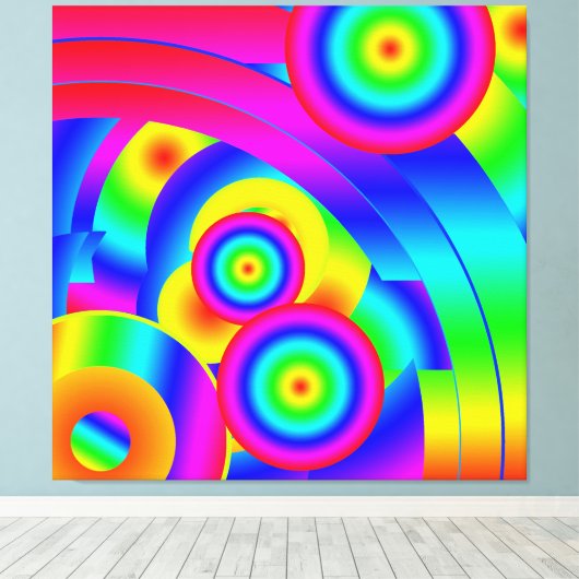 Abstracte Comet Canvas afdrukken (Insitu (Houten vloer))