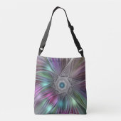 Abstracte, compacte, kleurrijke ventilatorkracht crossbody tas (Achterkant)