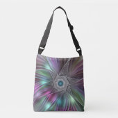 Abstracte, compacte, kleurrijke ventilatorkracht crossbody tas (Voorkant)