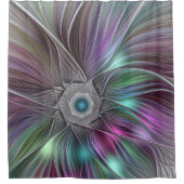 Abstracte, compacte, kleurrijke ventilatorkracht douchegordijn (Voorkant)