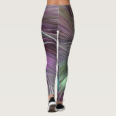Abstracte, compacte, kleurrijke ventilatorkracht leggings (Achterkant)