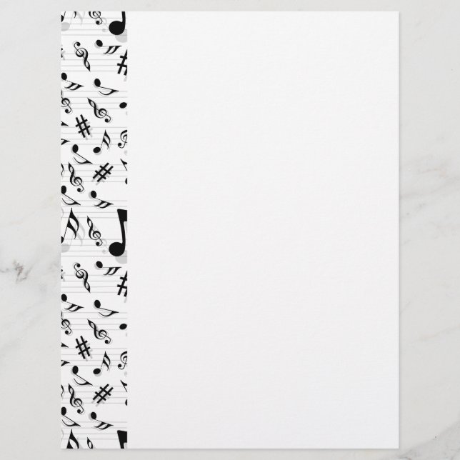 Abstracte componist muzieknoten patroon (Voorkant)