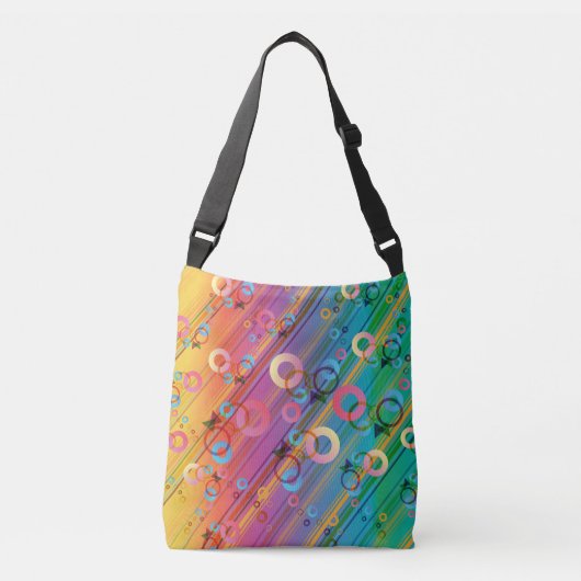 Abstracte compositie crossbody tas (Voorkant)