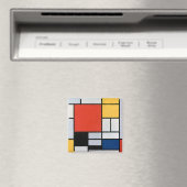 Abstracte Compositie door Piet Mondrian Magneet (Insitu (Vaatwasser))