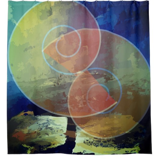 Abstracte Compositie Douchegordijn (Voorkant)