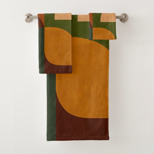 Abstracte Compositie in Mid-Century Modern Stijl Bad Handdoek (Insitu)