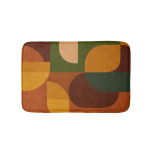 Abstracte compositie in mid-century modern stijl badmat