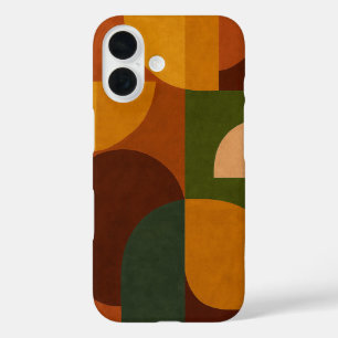 Abstracte Compositie in Mid-Century Modern Stijl iPhone 16 Hoesje