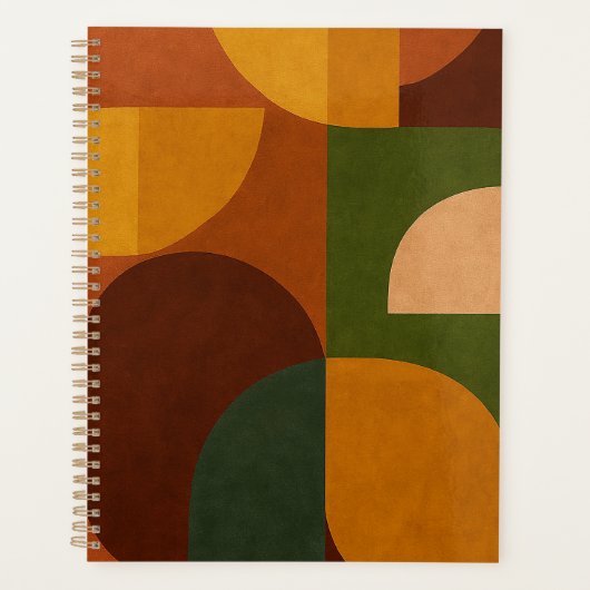 Abstracte Compositie in Mid-Century Modern Stijl Planner (Voorkant)