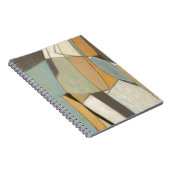 Abstracte compositie met gedempte kleuren notitieboek (Rechterzijde)