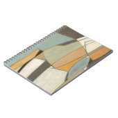 Abstracte compositie met gedempte kleuren notitieboek (Linkerzijde)
