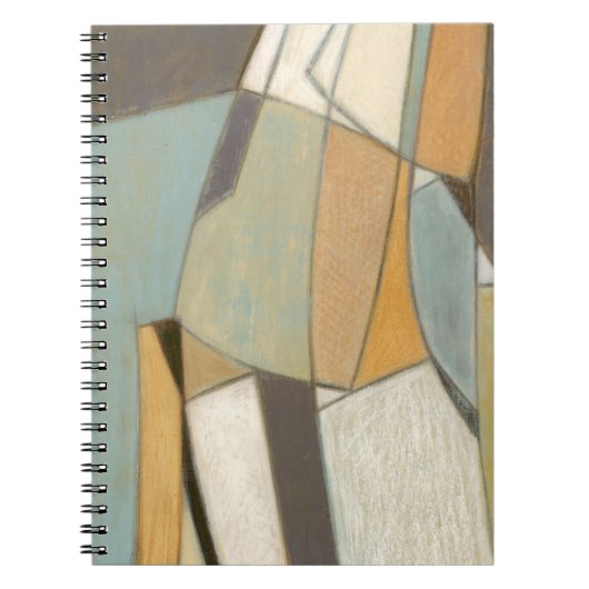Abstracte compositie met gedempte kleuren notitieboek (Voorkant)