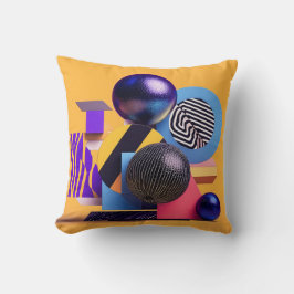 Abstracte compositie met kleurrijke bollen kussen