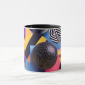 Abstracte compositie met kleurrijke bollen mok (Midden)