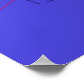 Abstracte compositie met overlappende lijnen poster (Hoek)