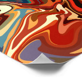 Abstracte compositie met warme en koele contrasten poster (Hoek)