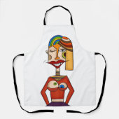 Abstracte compositie, moderne kunst schort (Voorkant)