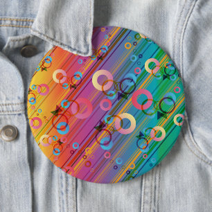 Abstracte Compositie Ronde Button 6,0 Cm