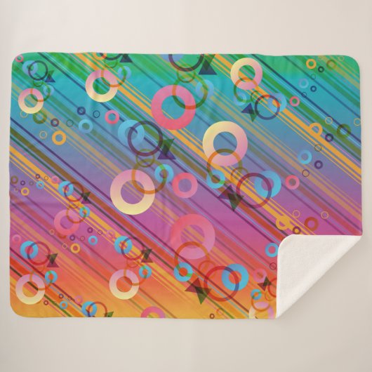 Abstracte Compositie Sherpa Deken (Voorkant (horizontaal))