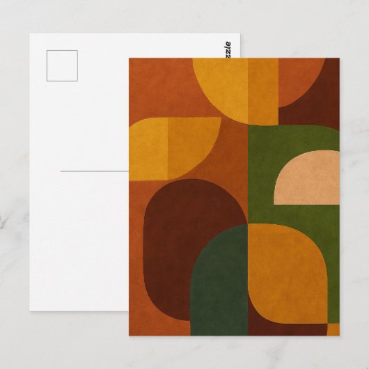 Abstracte Compositie uit het Midden van de 20e Eeu Briefkaart (Voorkant / Achterkant)