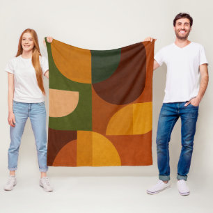 Abstracte Compositie uit het Midden van de 20e Eeu Fleece Deken