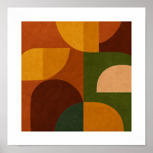Abstracte Compositie uit het Midden van de 20e Eeu Poster