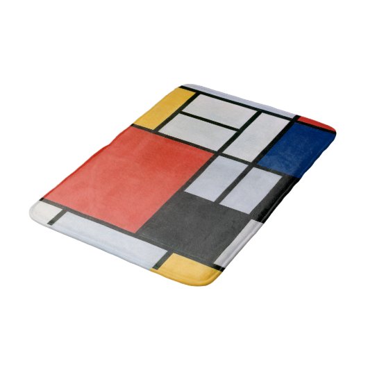  Abstracte compositie van Piet Mondriaan Badmat (Gekanteld)