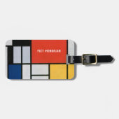  Abstracte compositie van Piet Mondriaan Bagagelabel (Voorkant horizontaal)