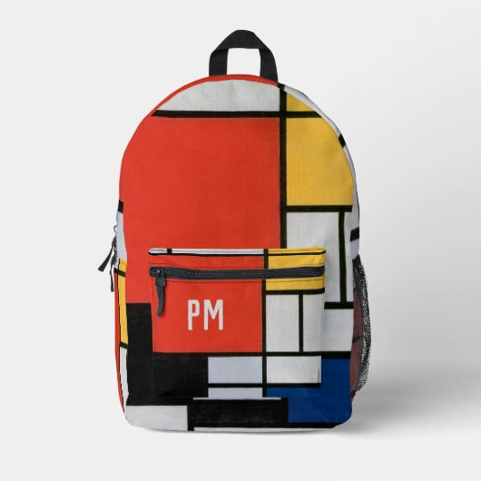 Abstracte compositie van Piet Mondriaan Bedrukte Rugzak (Voorkant)