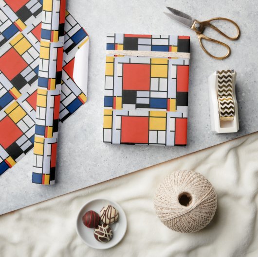  Abstracte compositie van Piet Mondriaan Cadeaupapier (Crafts)