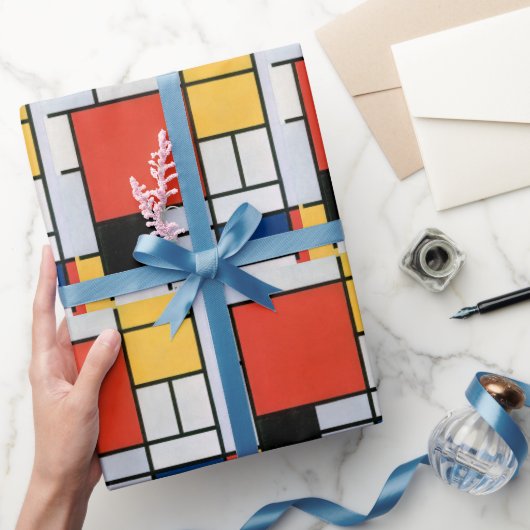  Abstracte compositie van Piet Mondriaan Cadeaupapier (Geschenken)