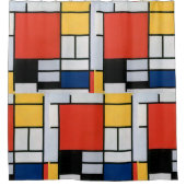  Abstracte compositie van Piet Mondriaan Douchegordijn (Voorkant)