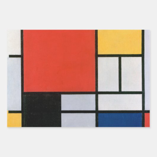  Abstracte compositie van Piet Mondriaan Inpakpapier Vel (Voorkant 2)