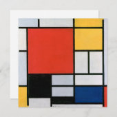 Abstracte compositie van Piet Mondriaan Kaart (Voorkant / Achterkant)