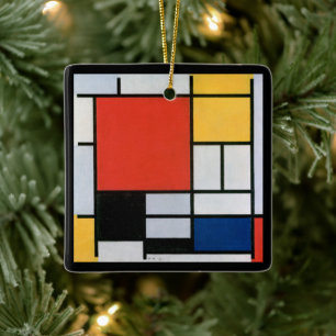  Abstracte compositie van Piet Mondriaan Keramisch Ornament