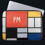 Abstracte compositie van Piet Mondriaan Laptop Sleeve<br><div class="desc">Compositie met Large Red Plane, Yellow, Black, Grey, and Blue (1921) van Piet Mondriaan is een abstracte kunstcompositie die asymmetrisch is met één groot overheersend kleurblok, rood, dat in evenwicht wordt gebracht door de verdeling van kleinere blokjes geel, blauwachtig grijs en wit. De compositie heeft dikke, zwarte horizontale en verticale...</div>