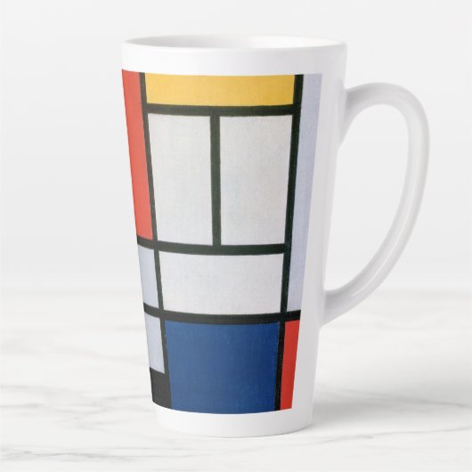 Abstracte compositie van Piet Mondriaan Latte Mok (Rechts)