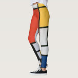 Abstracte compositie van Piet Mondriaan Leggings<br><div class="desc">Compositie met Large Red Plane, Yellow, Black, Grey, and Blue (1921) van Piet Mondriaan is een abstracte kunstcompositie die asymmetrisch is met één groot overheersend kleurblok, rood, dat in evenwicht wordt gebracht door de verdeling van kleinere blokjes geel, blauwachtig grijs en wit. De compositie heeft dikke, zwarte horizontale en verticale...</div>
